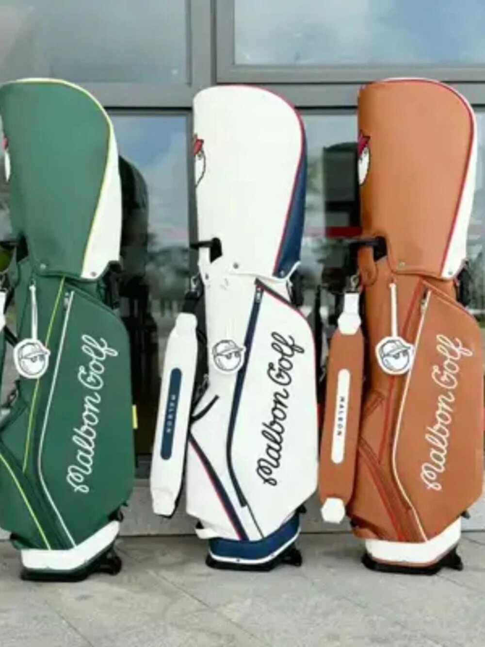 MALBON GOLF Caddy Bag Stand Type Green White Brown 3 Colors Available